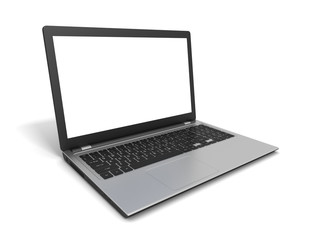 laptop computer on white background