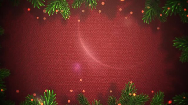 Animated Christmas frame made of holly zooms slowly out while red festive dots form around the holly.  Great for use as is to celebrate the holidays or clip can be used with placement of copy 
