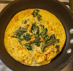 Fried Spinach Omelette.