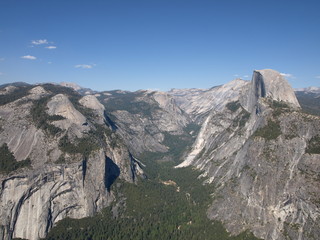 Great veiw in Yosemite National Park with Half Dome, North America