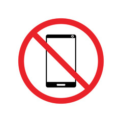 No Phone icon vector. No Phone sign Isolated on white background. Flat style for graphic design, logo, Web, UI, mobile app, EPS10