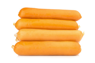 sausages group. pyramid. isolated on white background