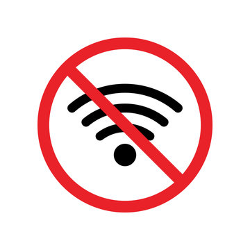 no WiFi icon vector. no WiFi sign Isolated on white background. Flat style for graphic design, logo, Web, UI, mobile app, EPS10