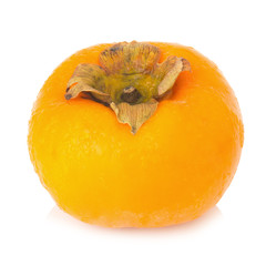 persimmon fruit ripe fresh isolated on white background