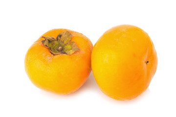 persimmon fruit ripe fresh isolated on white background