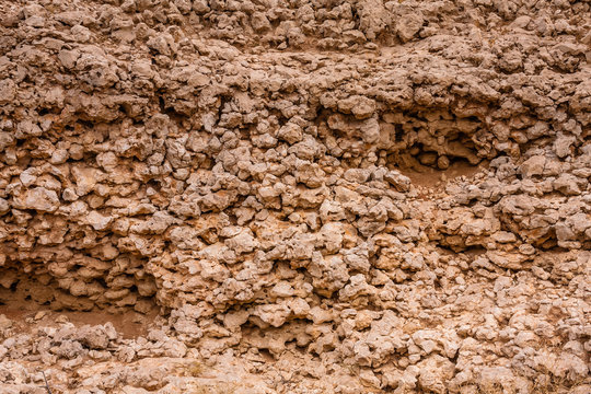 Ornate limestone denudation in the desert near Riyadh, Saudi Arabia