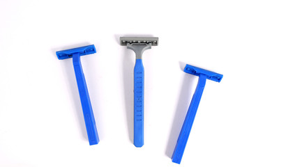 Shaving with a white background.