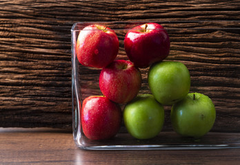 Red and green apples