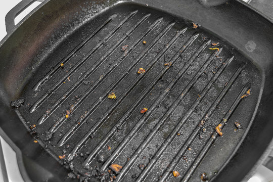 Dirty grill pan