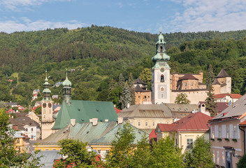 Fototapeta na wymiar historic mining town Banska Stiavnica in Slovakia