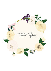 Greeting card with flowers autumn, can be used as invitation card for wedding, birthday and other holiday and summer background. Vector