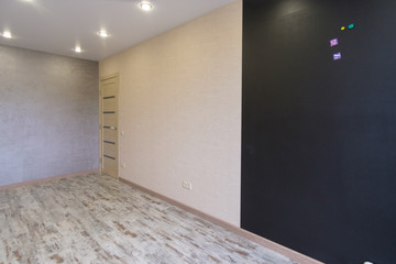 interior of the living room after repair