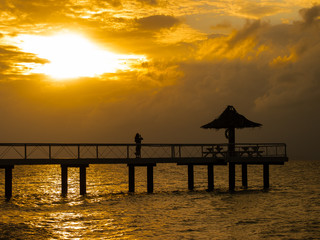 夕焼けのフサキ浜