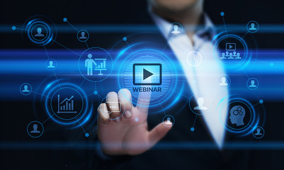 Fototapeta premium Webinar E-learning Training Business Internet Technology Concept