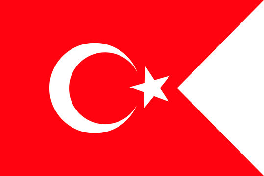 Flag of Turkey. Symbol of Independence Day, souvenir soccer game banner, language button, icon.