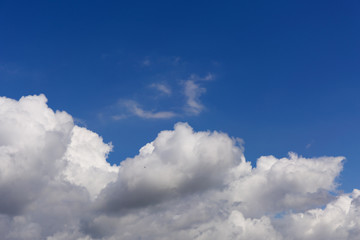 Fototapeta na wymiar Blue clean sky with white clouds.