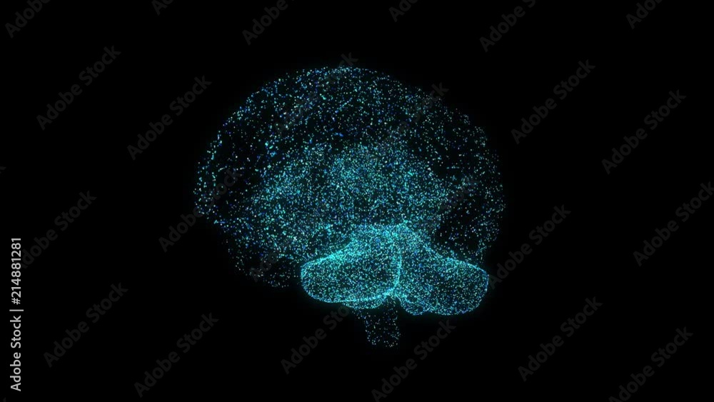 Poster ai (artificial intelligence) concept. human brain.