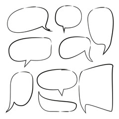 hand drawn speech bubble