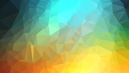 Steep stylish texture triangulation, yellow blue red background