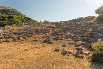 cassope ancient  theater in the village kamarina, preveza perfecture Greece