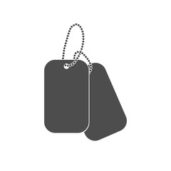 Fototapeta premium Dogtag personal id sign illustration. Dog tag identification mark.
