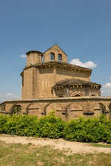 The hermitage of Santa Maria de Eunate on the road to Santiago