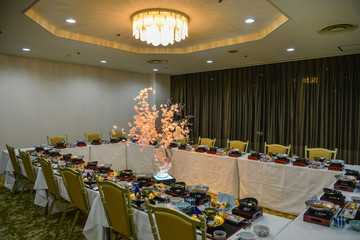 Chairs and tables at a luxury restaurant