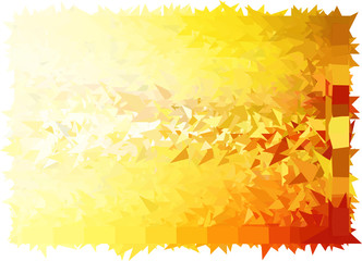 yellow background, steep texture of breaking glass, falling leaves