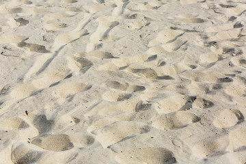 Sandy beach, background of sand close up, landscape