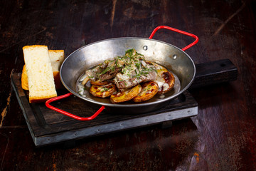 Roasted pork with potato