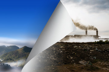 Pollution change concept.