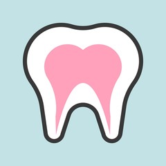 tooth simple filled outline icon, medical set