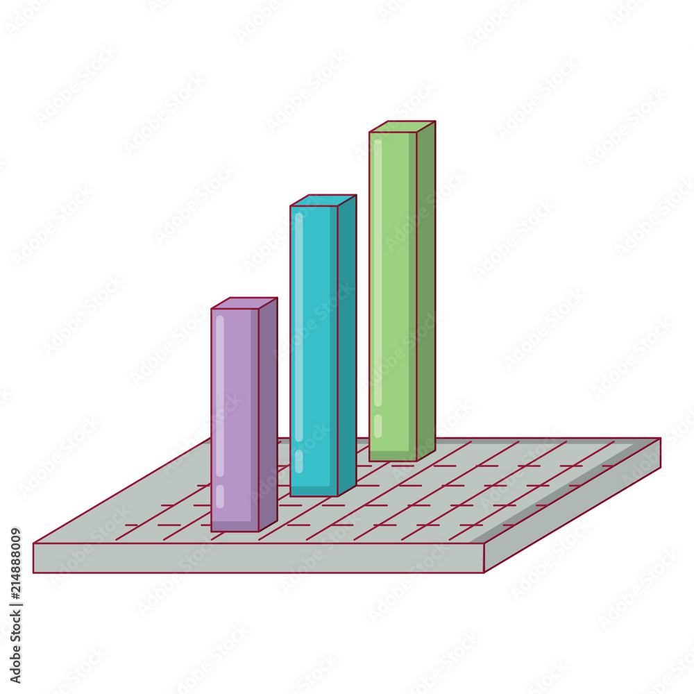 Canvas Prints bar chart icon