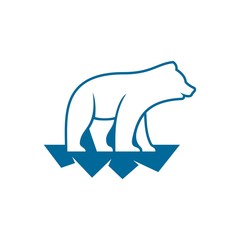 Polar Bear Logo. The North Polar Bear Logo. Bear Design Logo Vector 