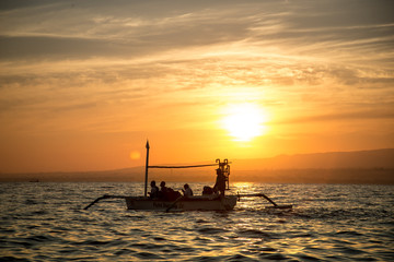 Dolphin watching. Lovina Beach, Singaraja, Bali, Indonesia. 17 september 2014