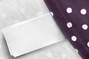 Blank clothes label
