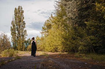 Woman in the woods