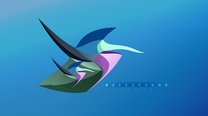 Abstract background - geometric origami style shape composition, triangular low poly design concept. Colorful trendy minimalistic illustration