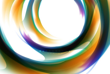 Fototapeta premium Holographic fluid colors flow, colorful liquid mixing colours motion concept