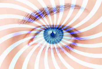 Hypnosis Spiral in eye with vertigo