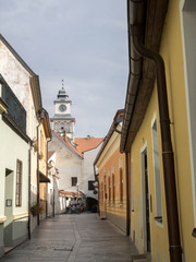 TREBON, CZECH REPUBLIC  JULY 22 2018:  historic town,  July 22 2018  Trebon, Czech Republic