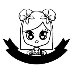 Fototapeta premium Anime girl icon