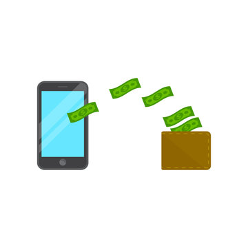send and receive money, transfer from smart phone to wallet