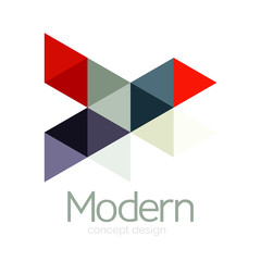 Triangle shape design abstract business logo icon design. Company logotype branding emblem idea