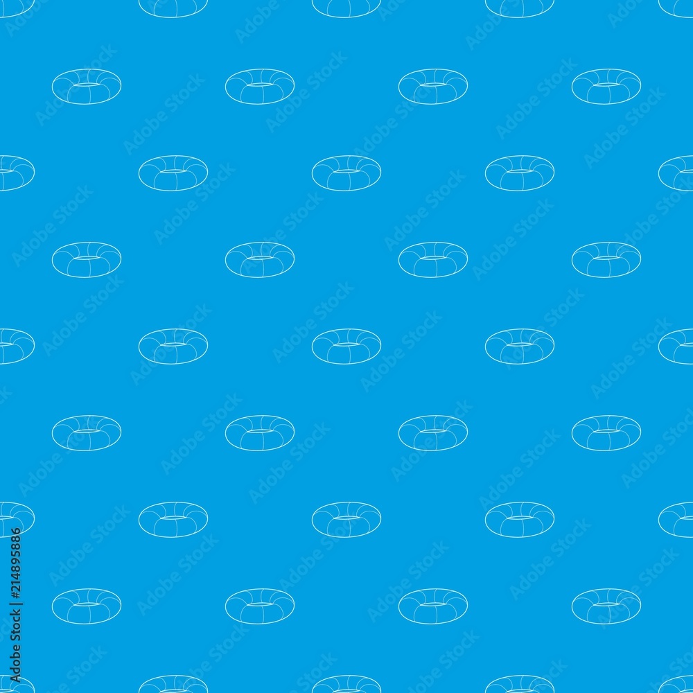 Poster lifebuoy pattern vector seamless blue repeat for any use