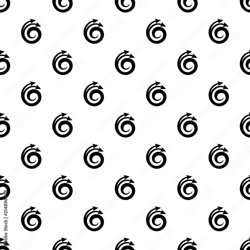 Poster spiral arrow, design element icon in simple style isolated on white background