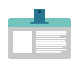 badge ID document isolated icon