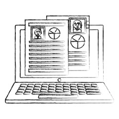 laptop computer with curriculum vitae icon