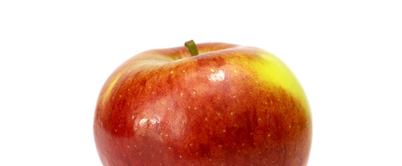 Roter Apfel isoliert in Nahaufnahme