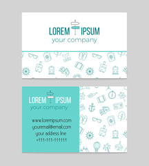 Travel agency business card template.